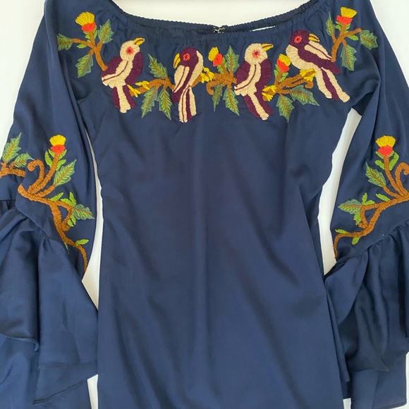 Judith March Embroidered Bell Sleeve Dress - Picture 4 of 9